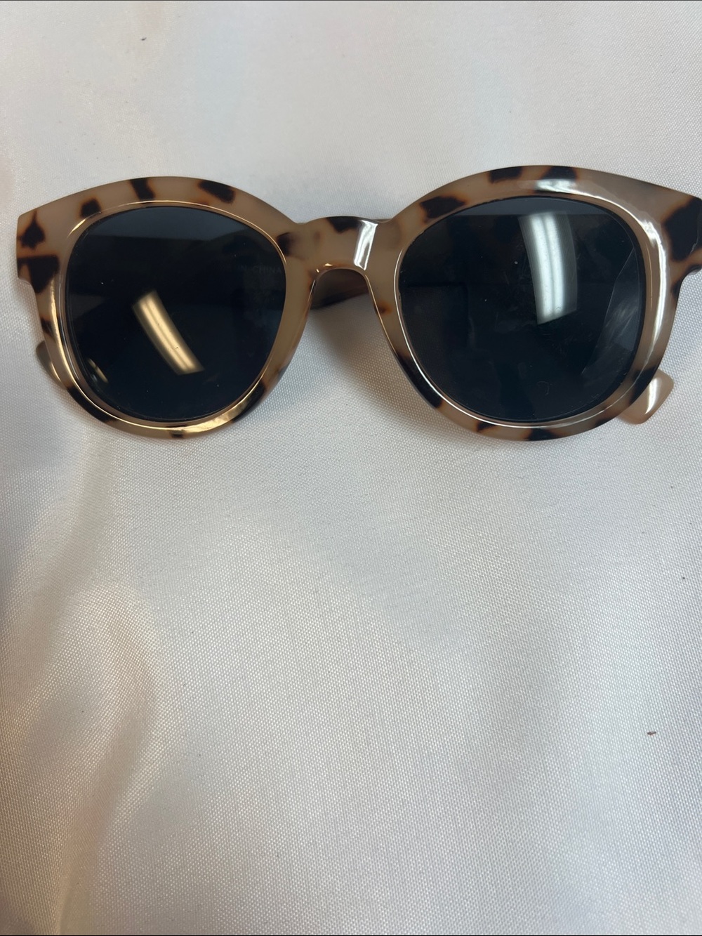 J. Crew Tortoiseshell Round Sunglasses with Black Lenses